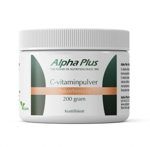 ALPHA PLUS C-VITAMIN PULVER ASKORBINSYRA 200G