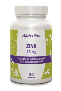 ALPHA PLUS ZINK 25MG 90 KAPSLAR