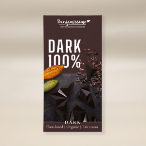 BENJAMISSIMO DARK 100% PLANT BASED ORGANIC CHOCOLATE 60G