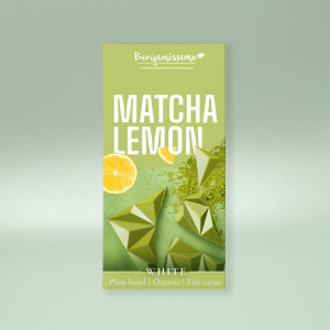 BENJAMISSIMO MATCHA & LEMON PLANT BASED ORGANIC WHITE CHOCOLATE 60G