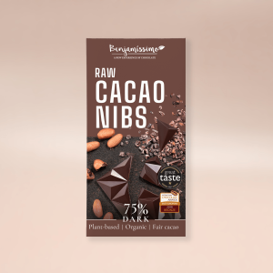 BENJAMISSIMO RAW CACAO NIBBS 75% PLANT BASED ORGANIC CHOCOLATE 60G