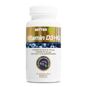 BETTER YOU VITAMIN D3+K2 60 KAP