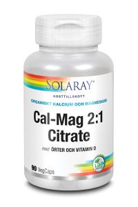 SOLARAY CAL-MAG 2-1 CITRATE 90 KAPSLAR