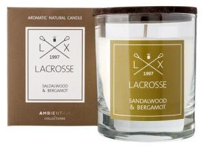 SCENTED CANDLE LACROSSE SANDALWOOD & BERGAMOTT 200G