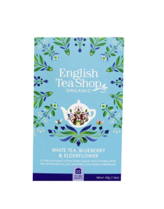 ENGLISH TEA SHOP VITT TE BLÅBÄR & FLÄDER 20 PÅSAR