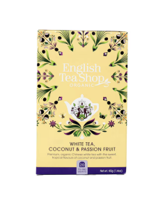 ENGLISH TEA SHOP VITT TE KOKOS & PASSIONSFRUKT 20 PÅSAR