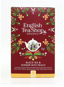 ENGLISH TEASHOP BLACK TEA & GINGER WITH PEACH 20 PÅSAR