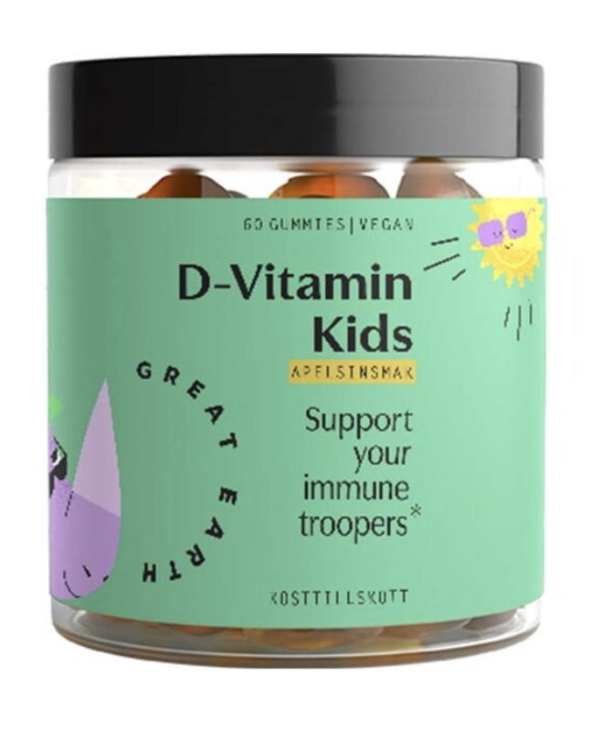 GREAT EARTH D-VITAMIN KIDS 60 GUMMIES VEGAN