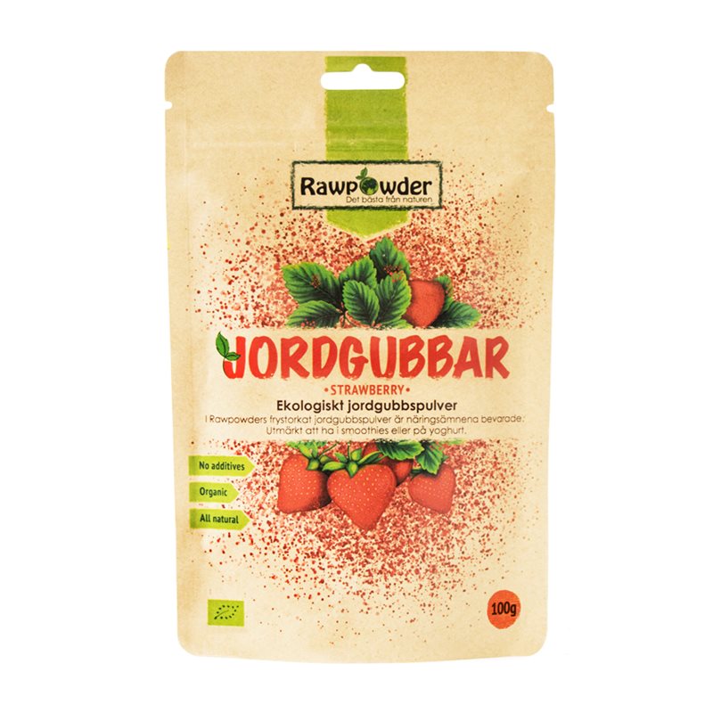RAWPOWDER JORDGUBBSPULVER 100G