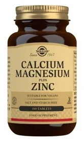 SOLGAR KALCIUM/MAGNESIUM/ZINK 100 TAB