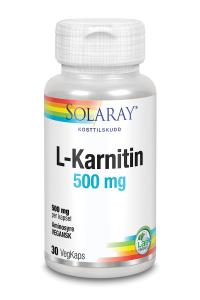 SOLARAY L-KARNITIN 500MG 30 KAPSLAR