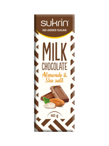 SUKRIN MILK CHOCOLATE ALMONDS & SEA SALT 40G
