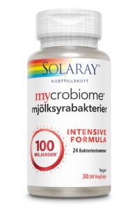 SOLARAY MYCROBIOME MJÖLKSYRABAKTERIER 100 INTENSIVE FORMULA 30 KAPSLAR