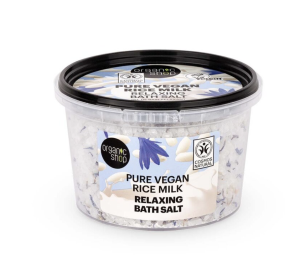 ORGANIC SHOP PURE VEGAN RICE MILK RELAXING BATH SALT 300G