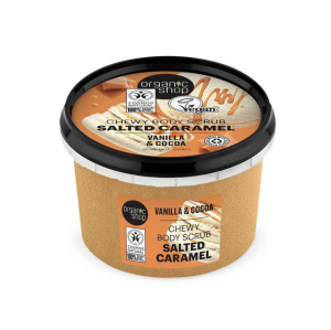 ORGANIC SHOP SALTED CARAMEL CHEWY BODY SCRUB VANILLA & COCOA 250ML