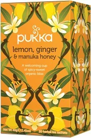 PUKKA TE LEMON/GINGER/MANUKA 20 PÅSAR