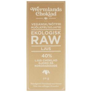 WERMLANDSCHOKLAD RAW LJUS 40% 50G