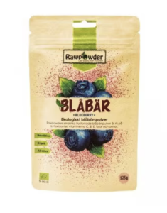 RAWPOWDER BLÅBÄRSPULVER 125G EKO