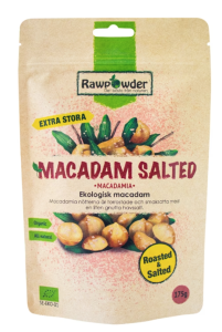 RAWPOWDER MACADAMIANÖTTER SALTADE/ROSTADE 175G