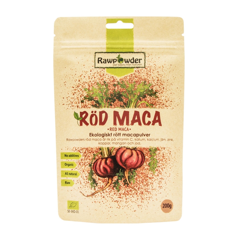 RAWPOWDER RÖD MACA 200G