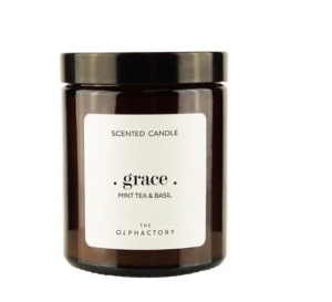 SCENTED CANDLE GRACE MINT TEA & BASIL135G