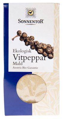 SONNENTOR VITPEPPAR MALEN EKO 35G