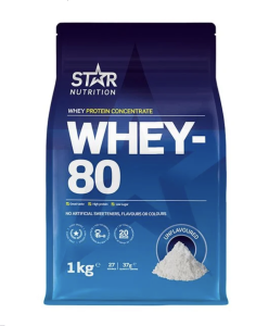 STAR WHEY 80 UNFLAVOURED 1KG