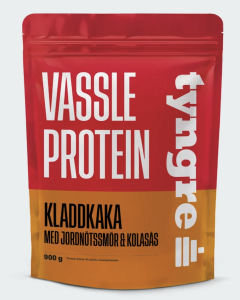 TYNGRE VASSLE PROTEIN KLADDKAKA MED JORDNÖTSSMÖR & KOLASÅS 900G