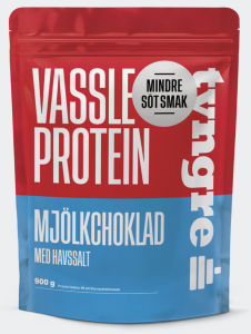 TYNGRE VASSLE PROTEIN MJÖLKCHOKLAD MED HAVSALT MINDRE SÖT 900G