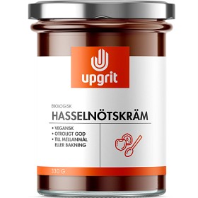 UPGRIT HASSELNÖTSKRÄM EKO 330G 