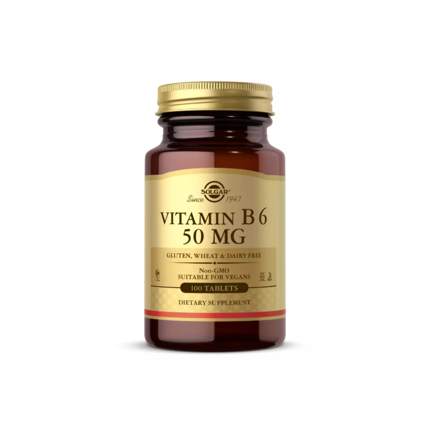 SOLGAR VITAMIN B6 50MG 100 TABLETTER