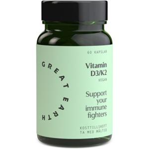 GREAT EARTH VITAMIN D3+K2  60 KAP VEGAN