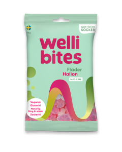 WELLIBITES FLÄDER & HALLON 70G