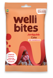WELLIBITES JORDGUBB  COLA 70G