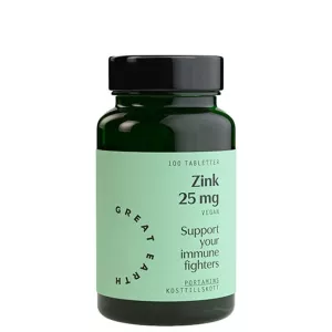 GREAT EARTH ZINK 25 MG 100 TAB VEGAN