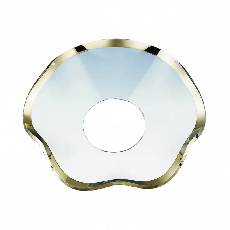 Ljusmanschett Vågig Guldkant 1st