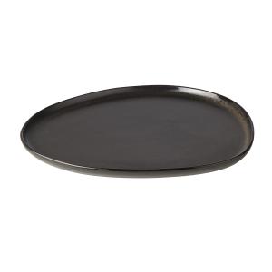 Raw Tallrik Organic 29x25cm Titanium Svart