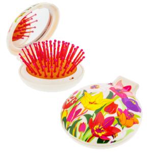 Hårborste Med Spegel Tulpaner