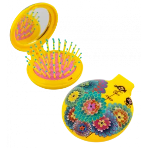 Borste Med Spegel Gul Dahlia