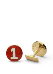 The Racer Manschettknappar Röd/Vit