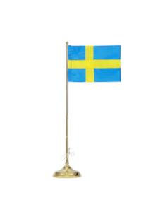 Bordsflagga 40cm Mässing