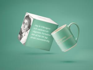 Astrid Lindgren Mugg 35cl "Jag är fräkningare och vackrare..."