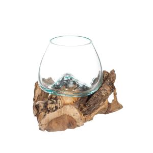 Glasskål På Trädrot Ø15cm