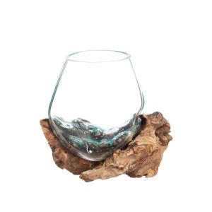 Glasskål På Trädrot Ø20cm