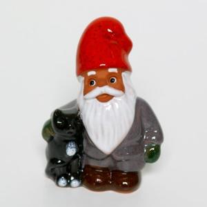 Minitomte Med Katt 11cm