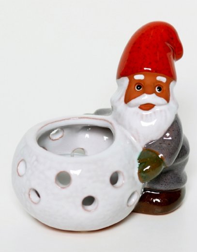 Tomte Med Snöboll 13cm