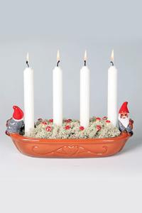 Adventsljusstake Med Tomtar