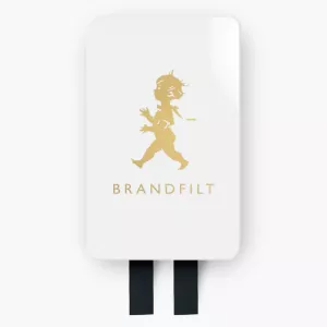 Brandfilt Vit/Guld