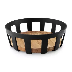 Nordic Kitchen Brödkorg Svart/Bambu