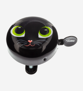 Cykel-Ringklocka Katt Svart